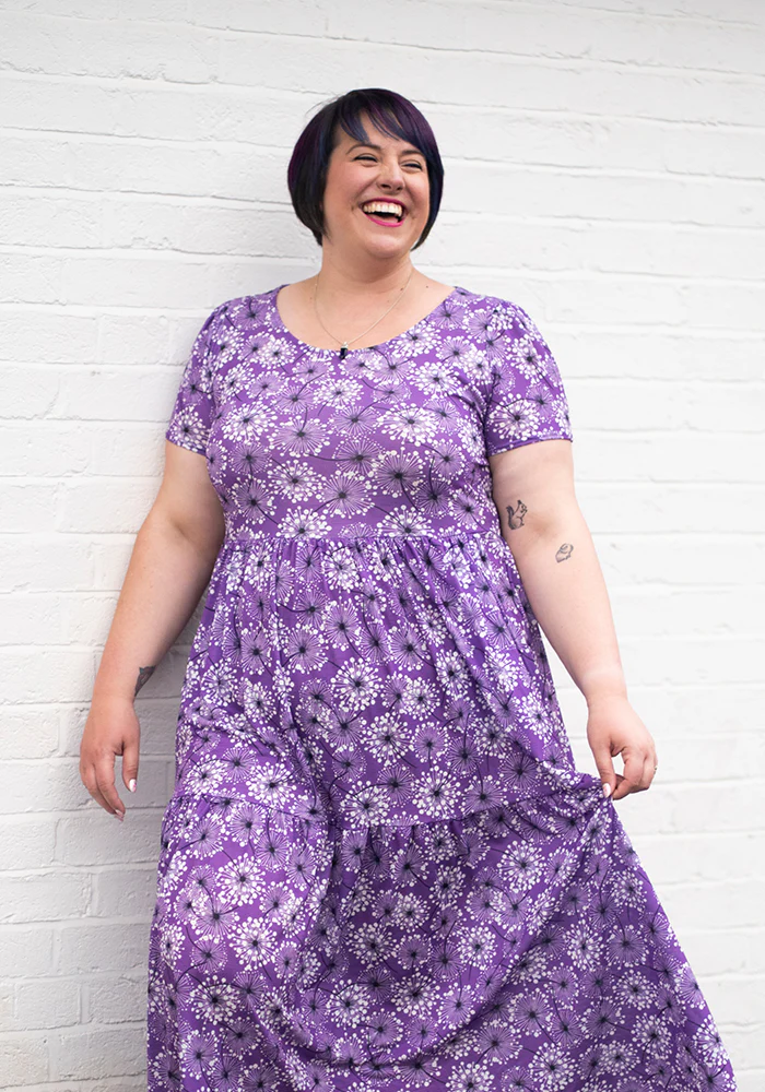 Abbi Dandelion Print Tiered Hem Midaxi Dress - Image 8