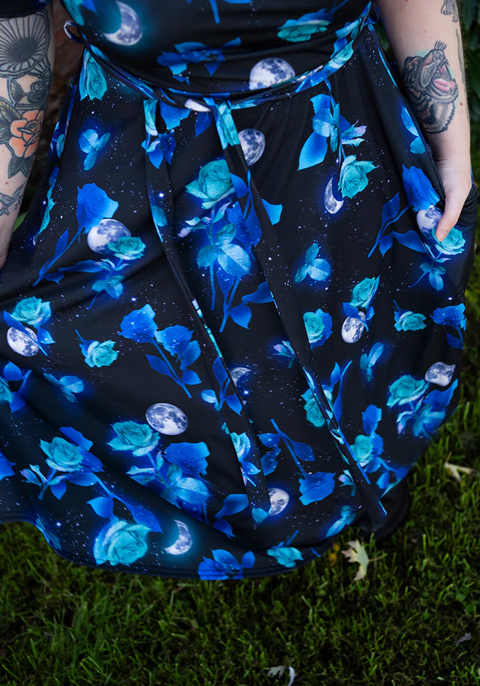 Adena Moonlit Rose Print Swing Dress - Image 6