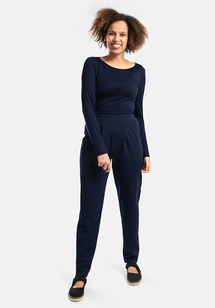 Aiden Navy Popsy Trousers - Image 4