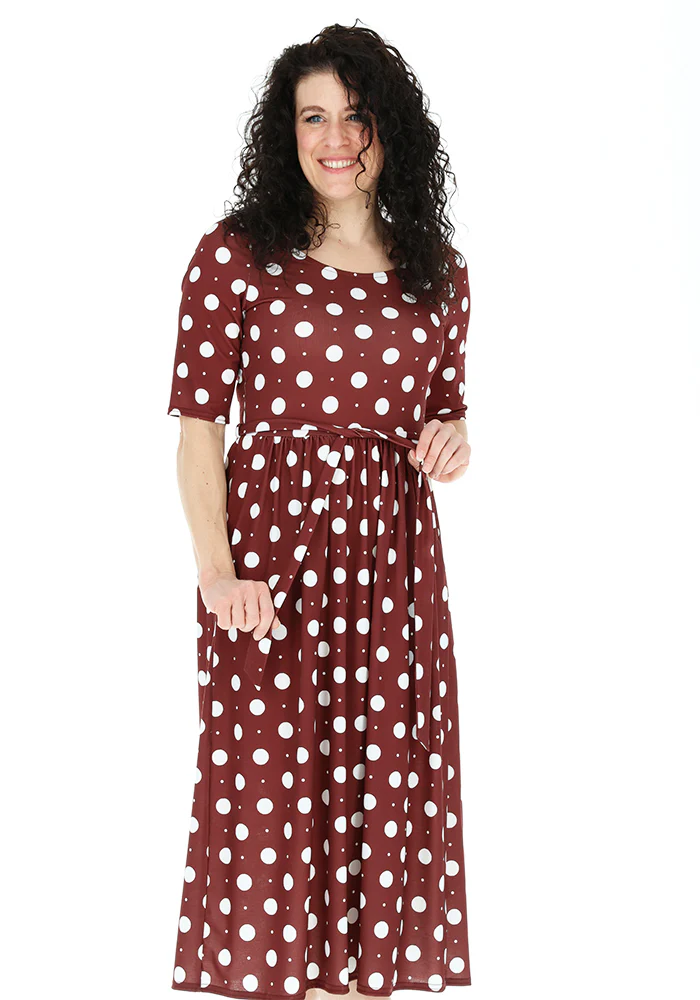 Aisla Spot Print Jersey Midi Dress - Image 3