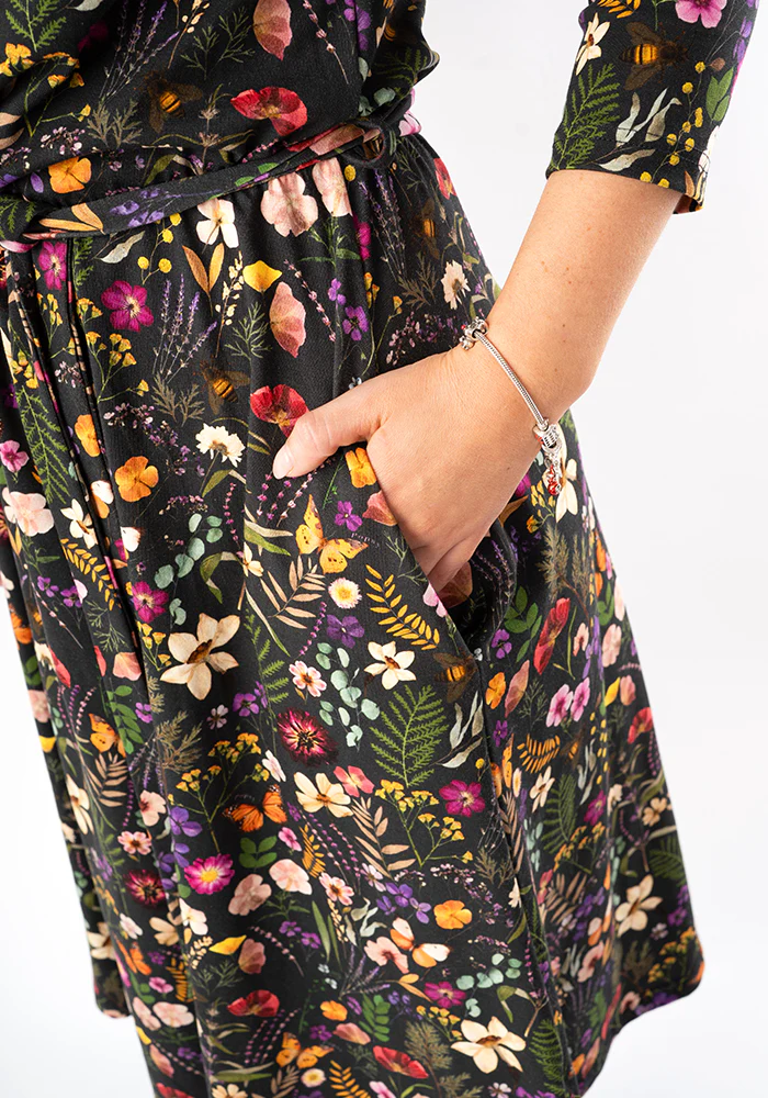 Alizia Pressed Floral Print Midi Cotton Dress - Image 4