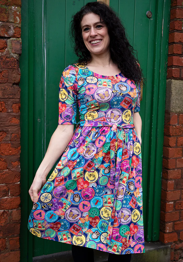 Annika Badges Print Dress - Image 7