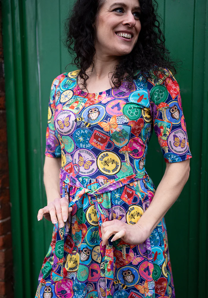 Annika Badges Print Dress - Image 9