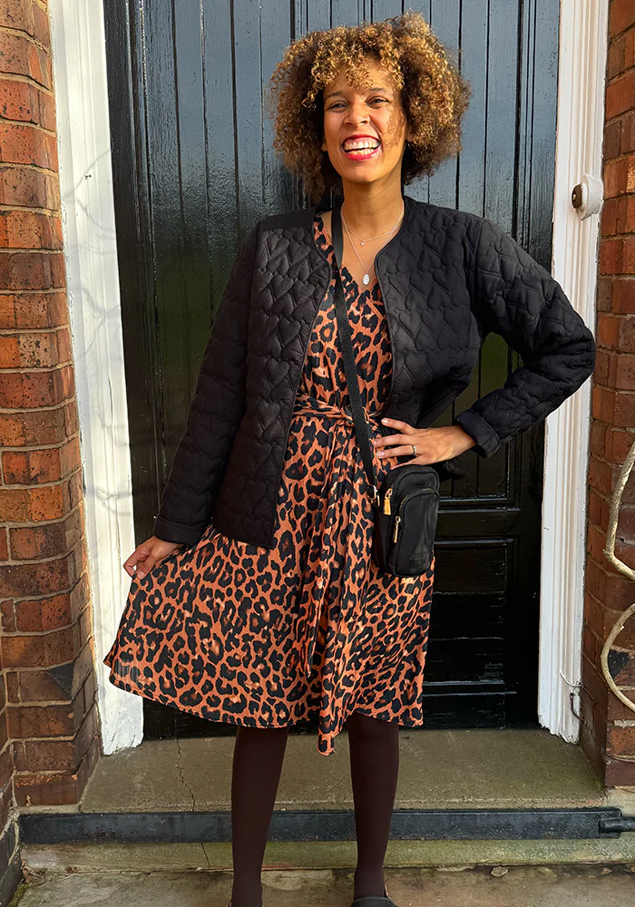 Anouk Natural Animal Print Dress