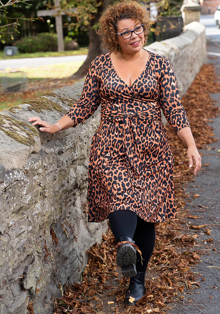 Anouk Natural Animal Print Dress - Image 6