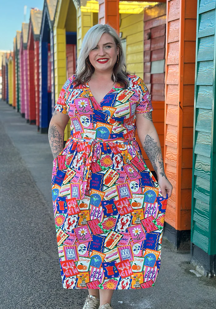 Antonella La Dolce Vita Print Cotton Midi Dress - Image 5