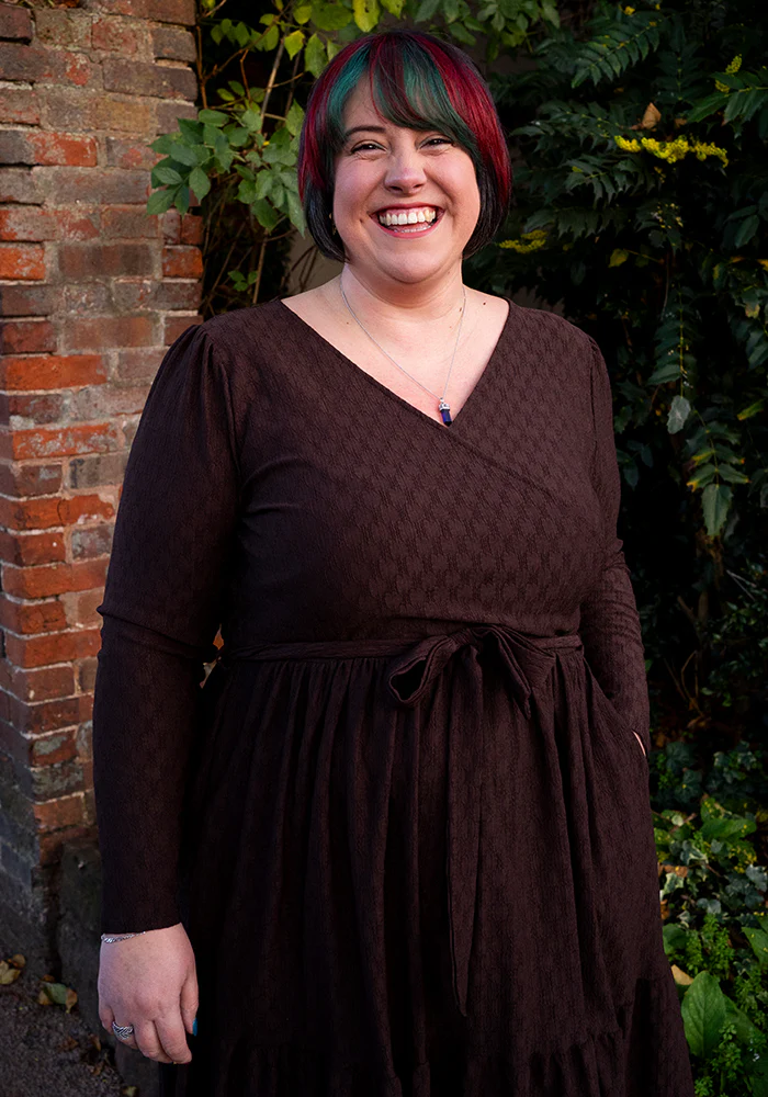 Arla Chocolate Textured Oval Midaxi Dress - Image 8