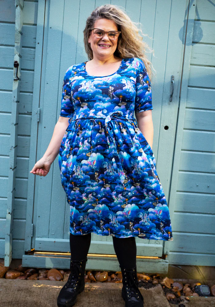 Astryn Fairytale Story Print Cotton Dress - Image 3