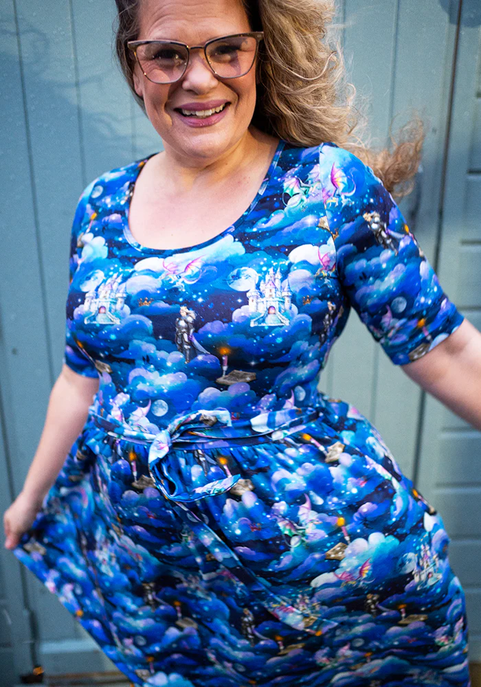 Astryn Fairytale Story Print Cotton Dress - Image 4