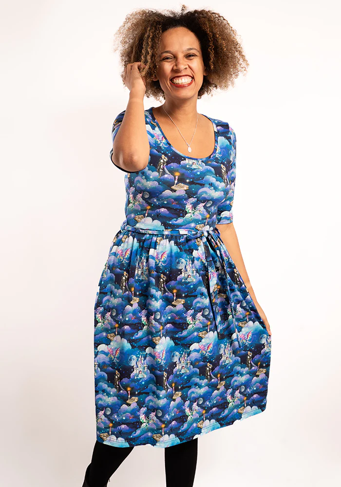 Astryn Fairytale Story Print Cotton Dress - Image 6
