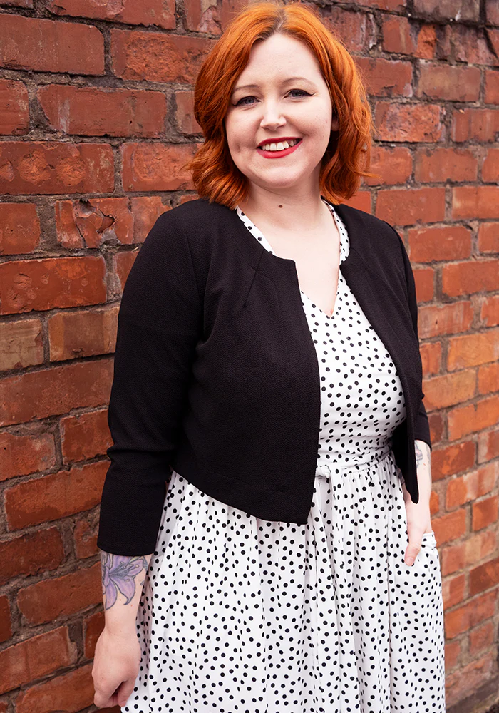 Aurea Mono Polka Dot Print Jersey Midi Dress - Image 6