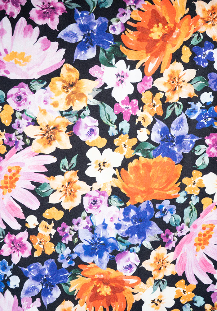 Avianna Hand Painted Floral Print Swing Dress - Image 2