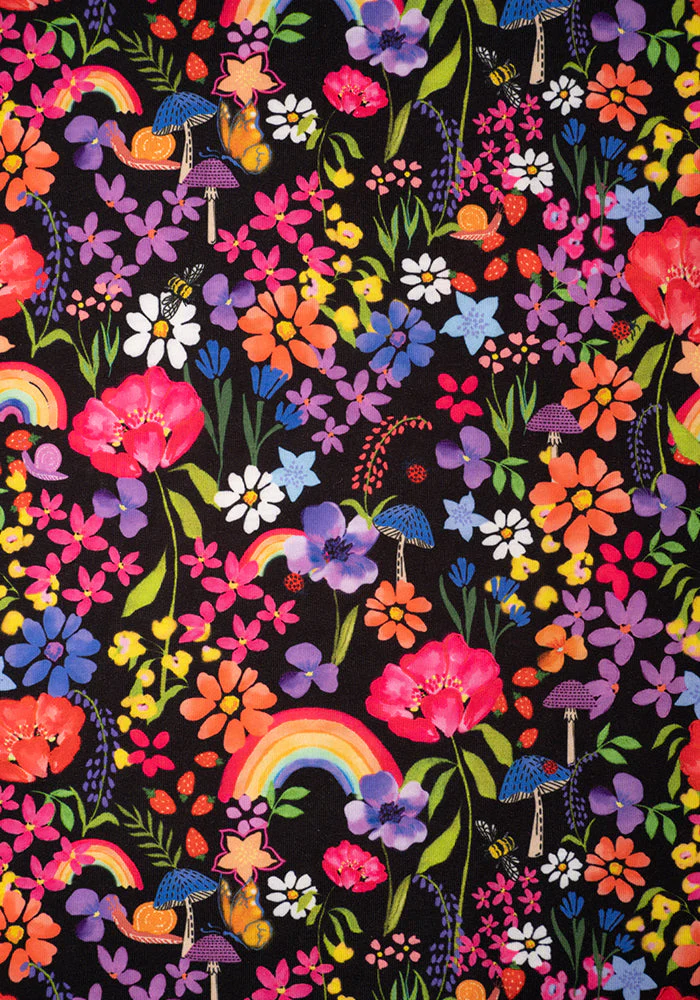 Ayla Rainbow Garden Print Swing Dress - Image 2