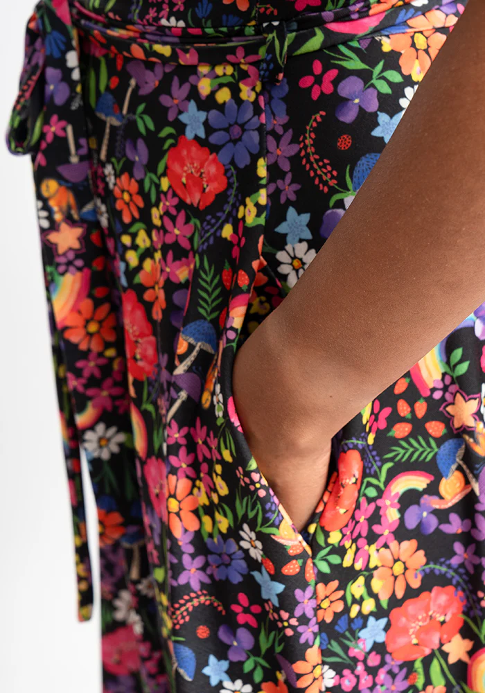 Ayla Rainbow Garden Print Swing Dress - Image 6