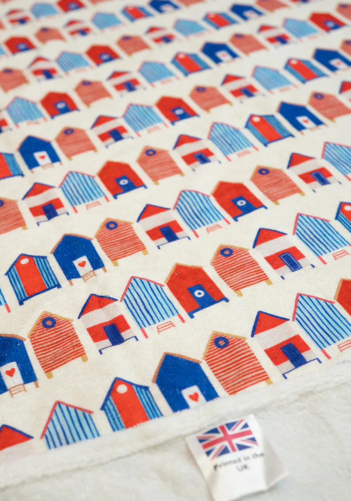 Beach Hut Print Jumbo Bath Sheet - Image 3