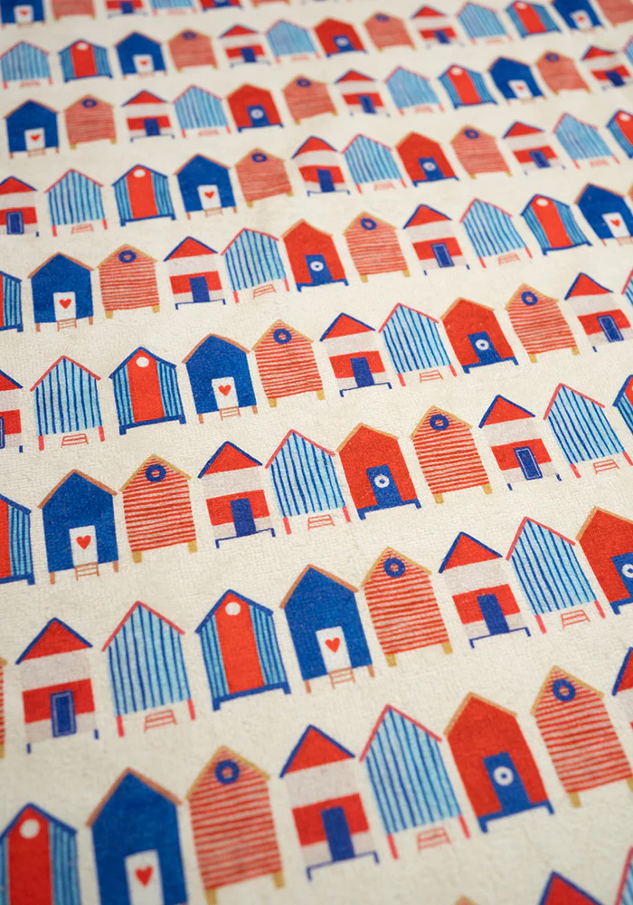 Beach Hut Print Jumbo Bath Sheet - Image 4