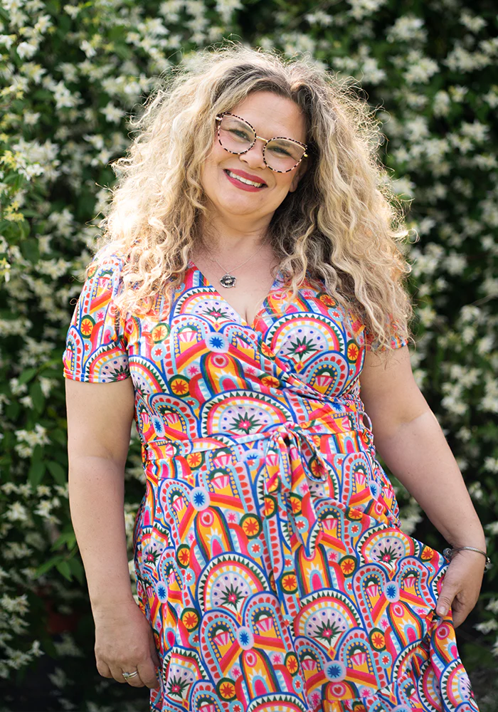 Bebe Hand Painted Deco Print Tiered Hem Midaxi Dress - Image 8