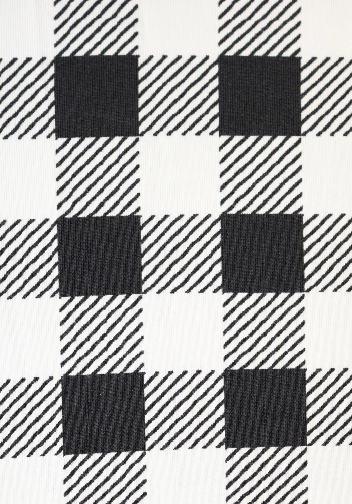 Betsie Large Mono Gingham Print Cotton Midaxi Dress - Image 2
