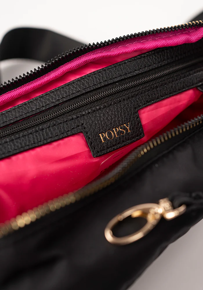 Black Cross Body Bag with Interchangeable Straps - Image 5