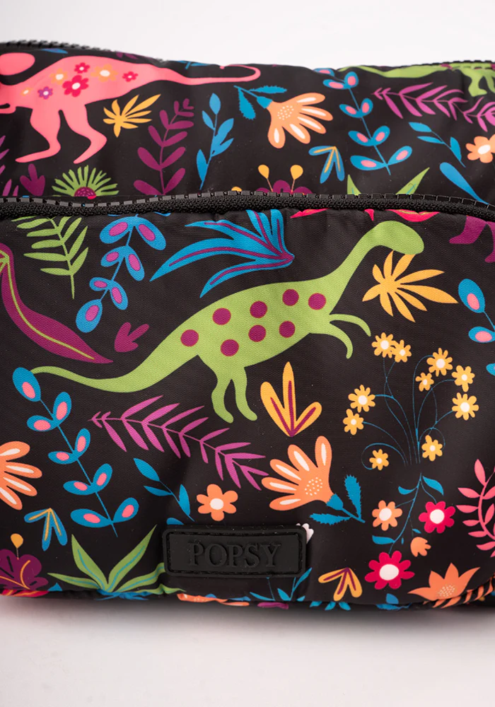 Black Dinosaur Print Cross Body Bag - Image 4