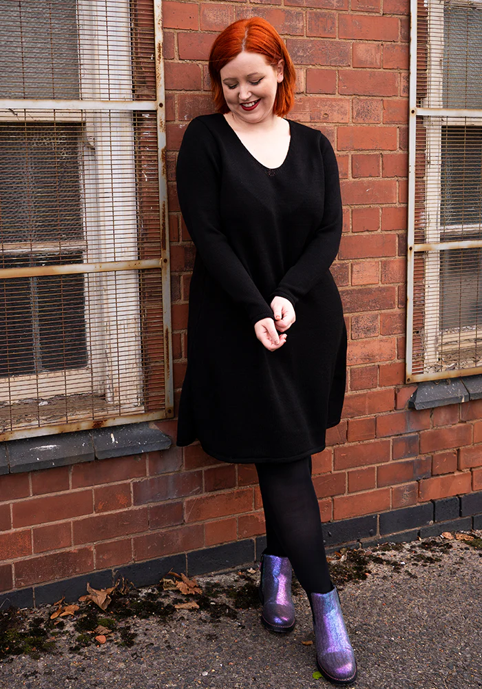 Black Knitted Dress - Image 4
