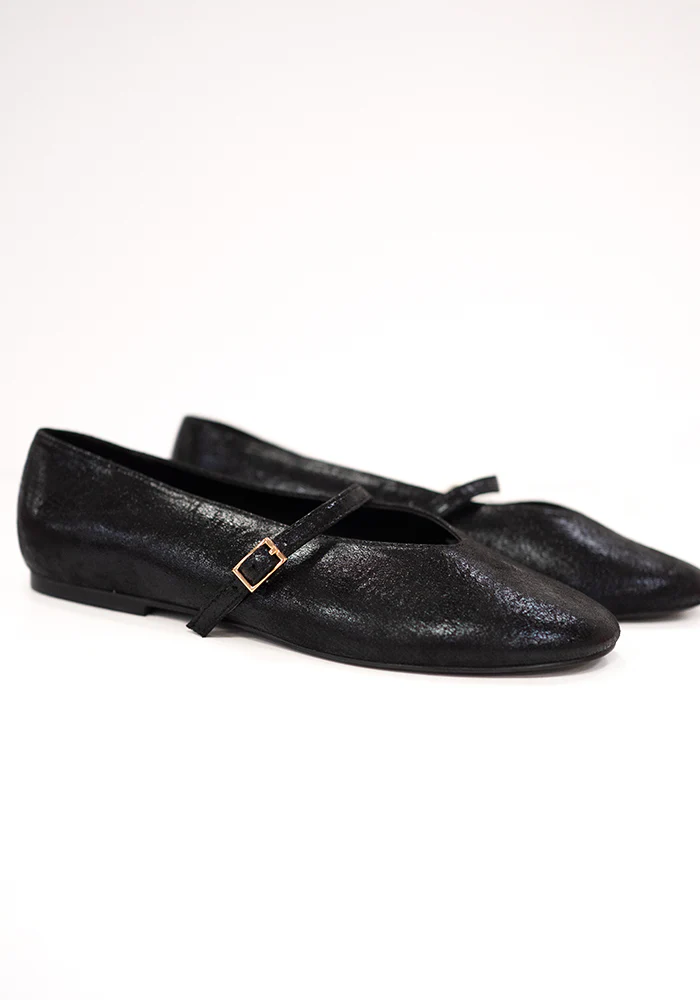 Black Metallic Ballet Pump - Image 8