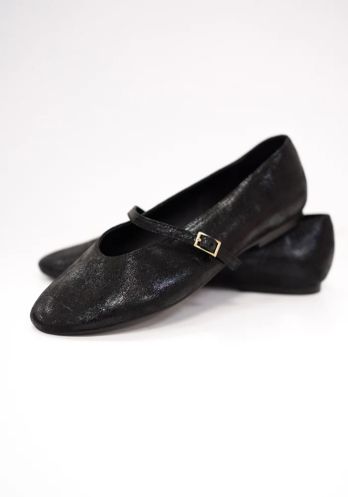 Black Metallic Ballet Pump - Image 9