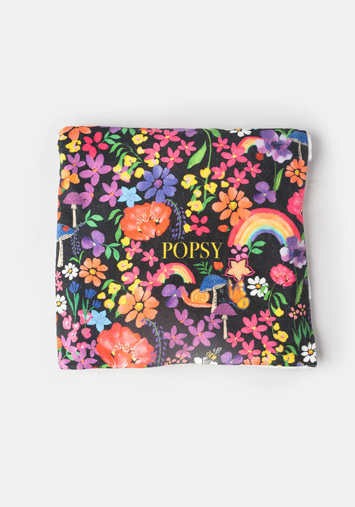 Large Garden Rainbow Floral Print Towel - Image 5