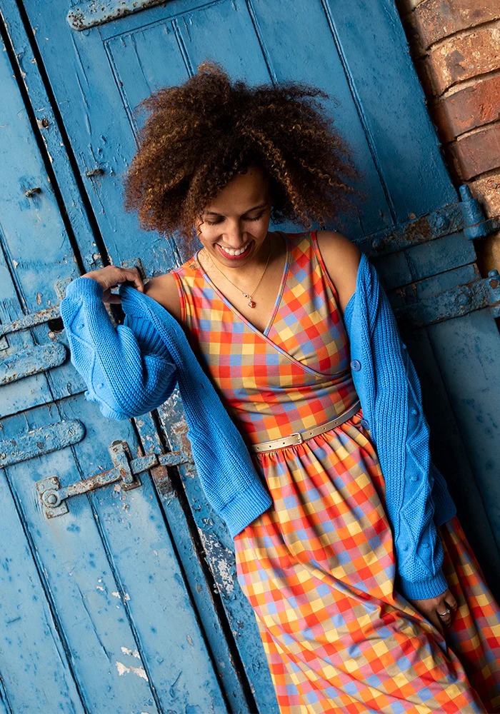 Blue Cable Sleeve Cardigan - Image 5