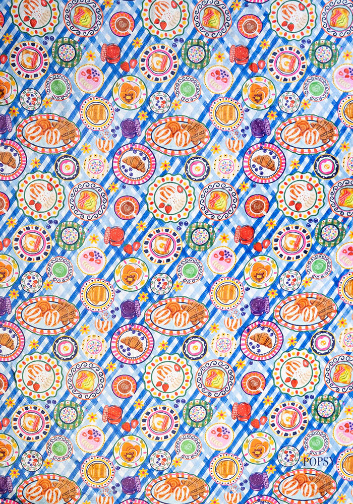 Breakfast Table Print Plush Throw Blanket (Pop-Under) - Image 3