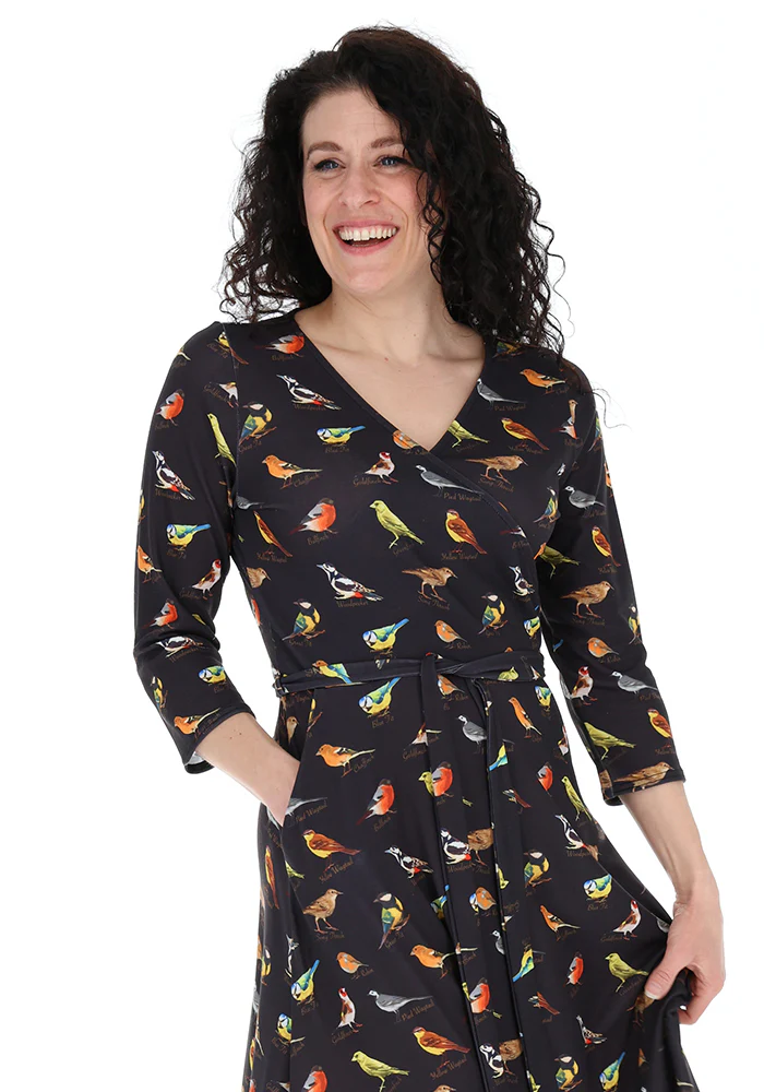 Brioni Bird Print Jersey Midi Dress - Image 5