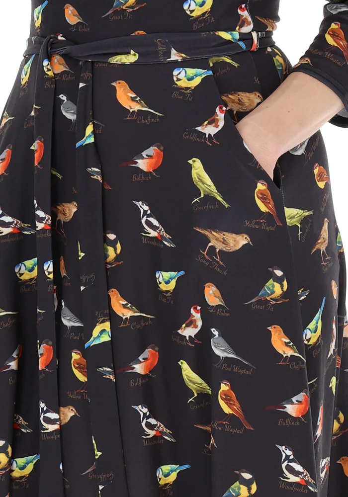 Brioni Bird Print Jersey Midi Dress - Image 6