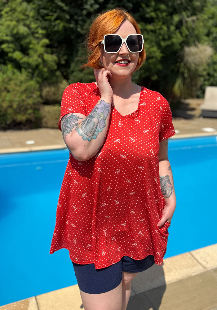Brisa Polka Dot & Lobster Print Tunic - Image 4