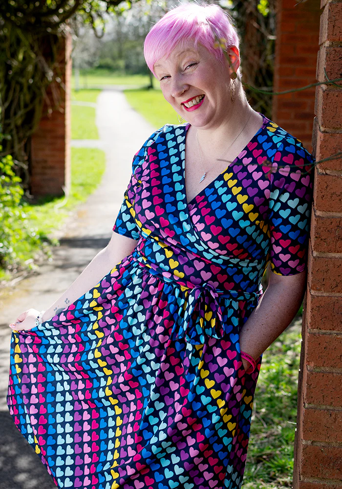 Cade Bright Heart Conversational Print Dress - Image 3