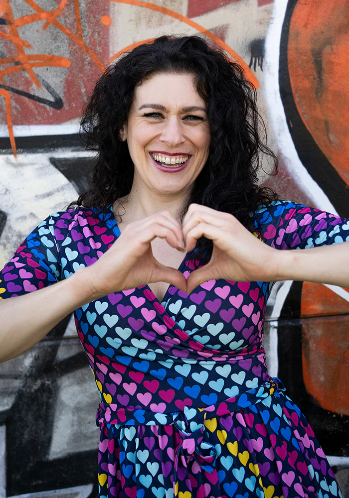 Cade Bright Heart Conversational Print Dress - Image 8