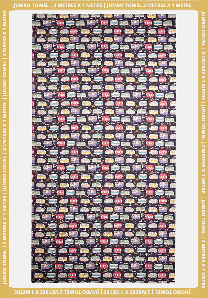 Caravan Print Jumbo Bath Sheet