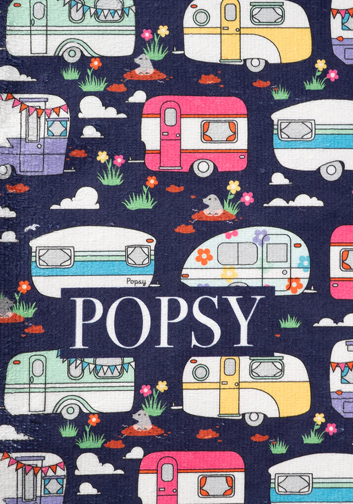 Caravan Print Large Towel - Image 2