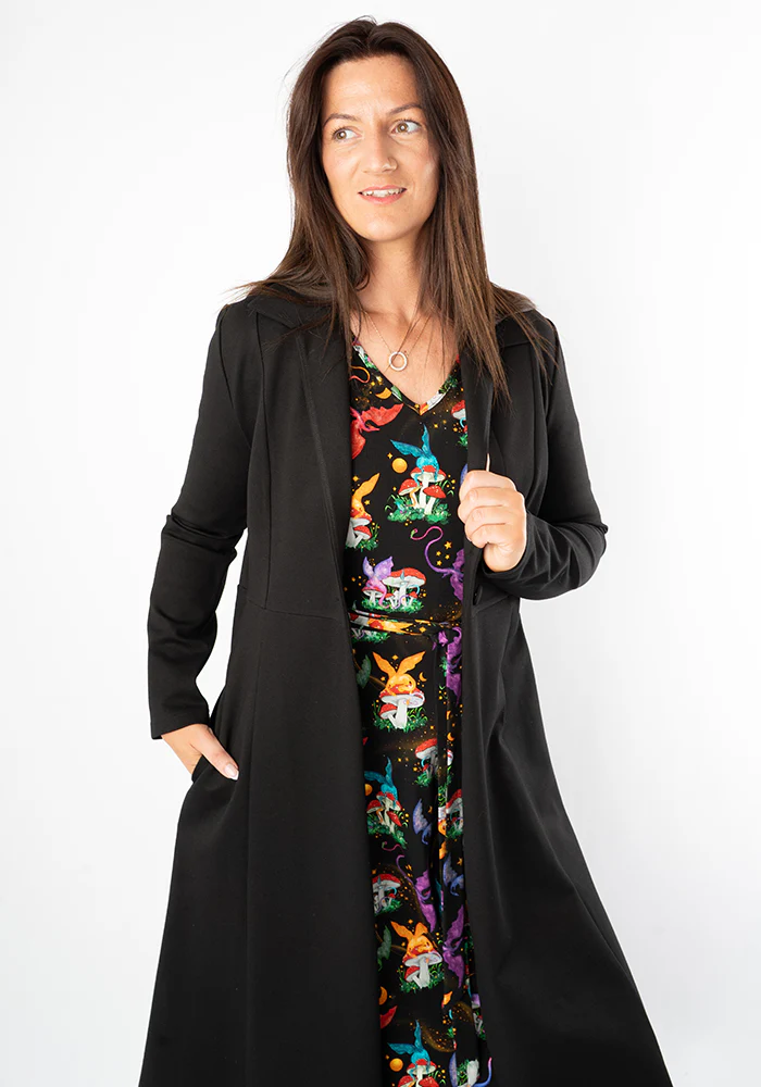 Carrington Black Ponte Dress Coat (Coatigan) - Image 6