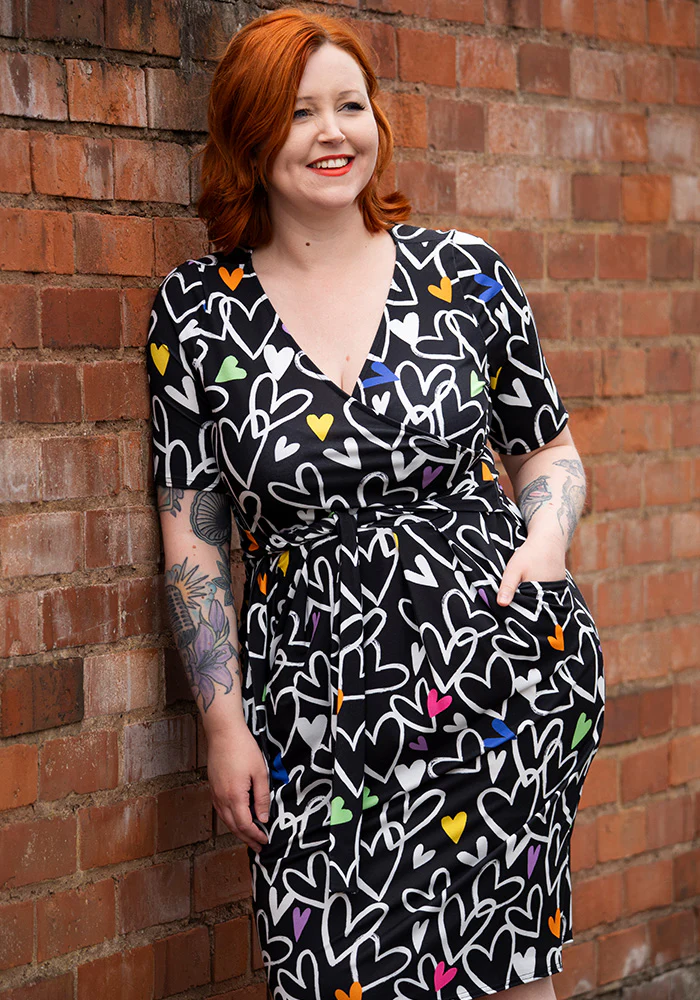 Carron Doodle Hearts Print Dress - Image 3