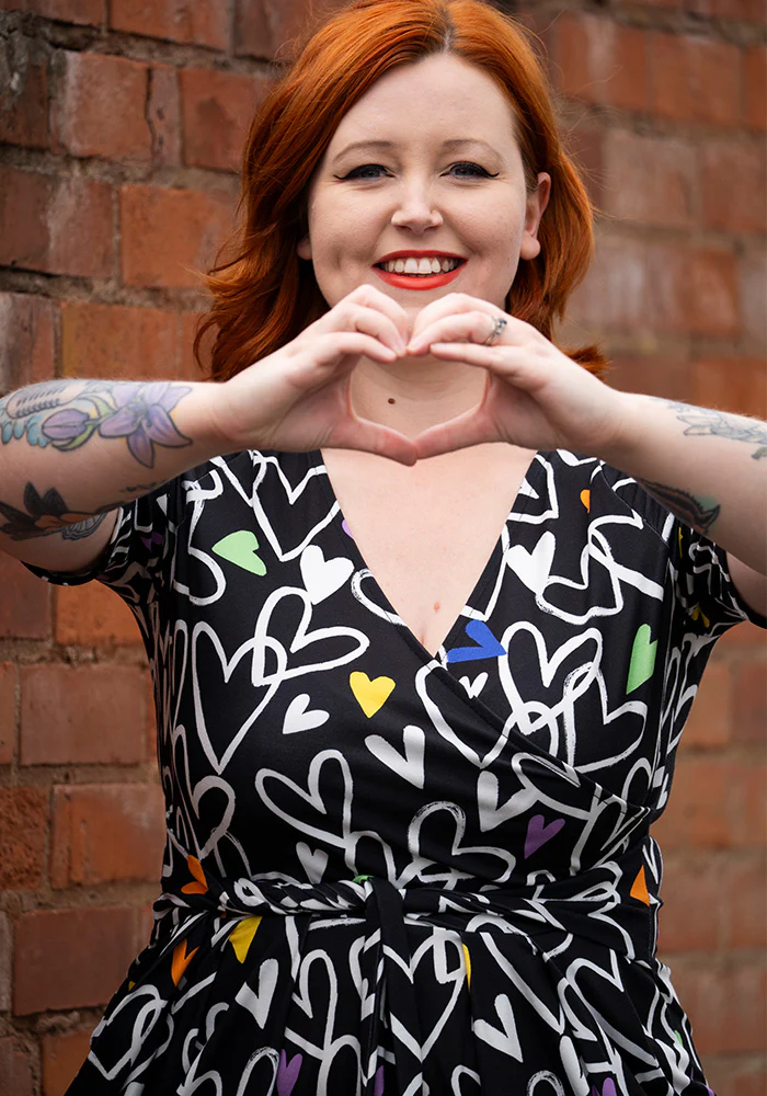Carron Doodle Hearts Print Dress - Image 4