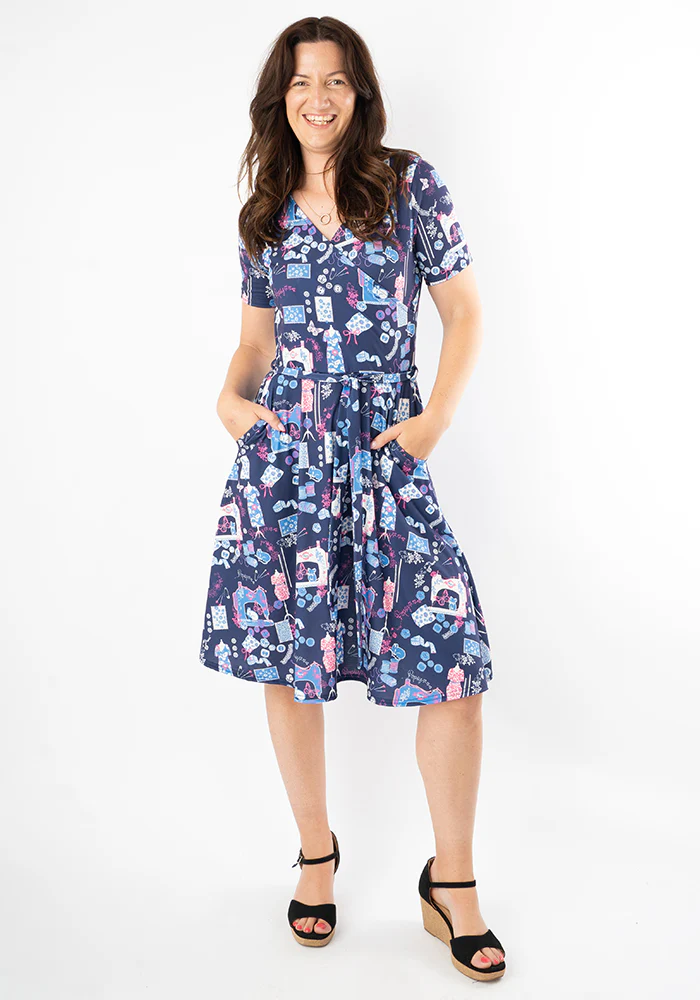 Charleigh Sewing Bee Print Dress - Image 3