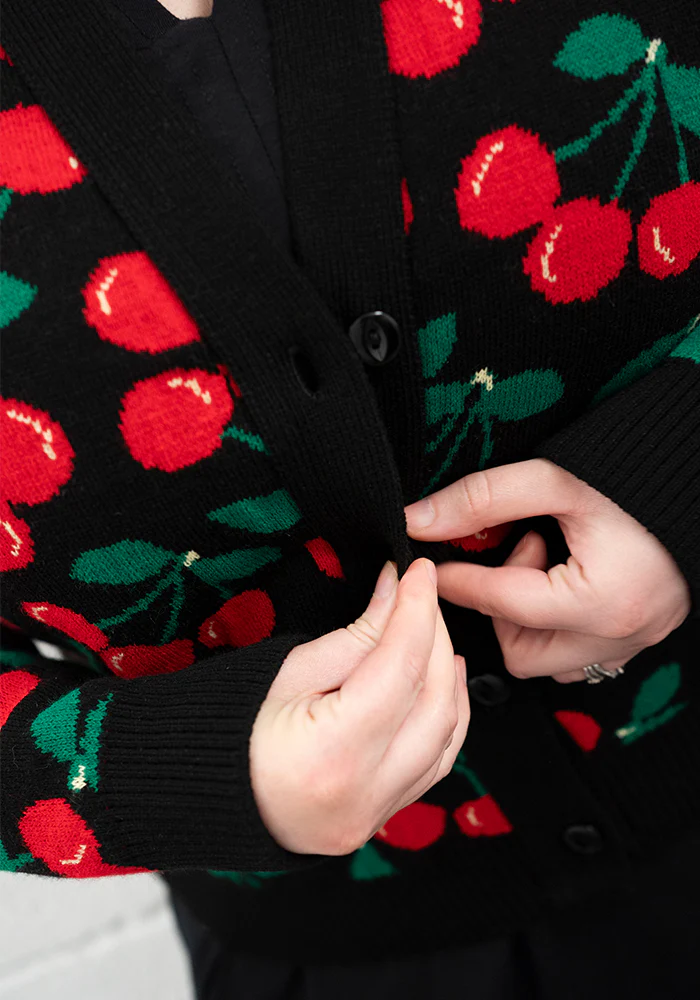 Cherry Knit Cardigan - Image 3