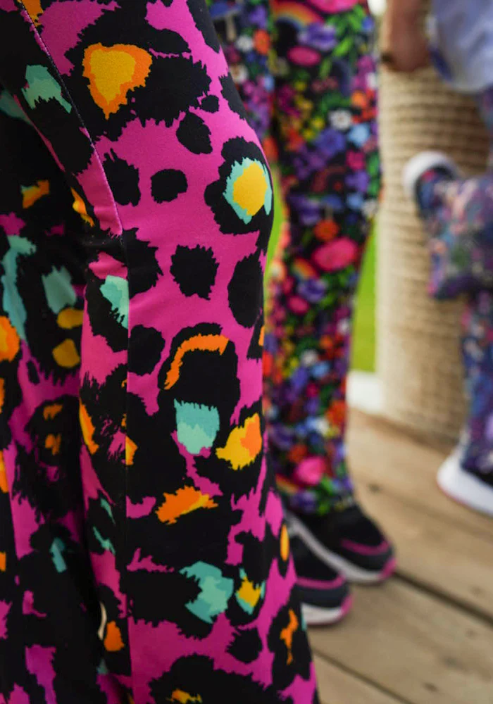 Children's Pink Animal Print Flare Leggings - Image 9