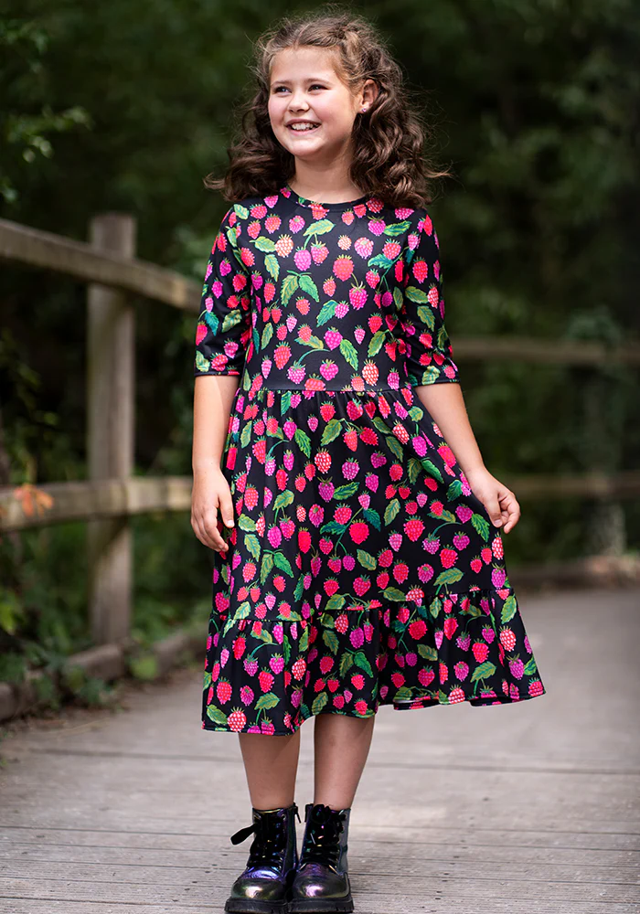 Children's Raspberries Print Dress (Yarden) - Image 5