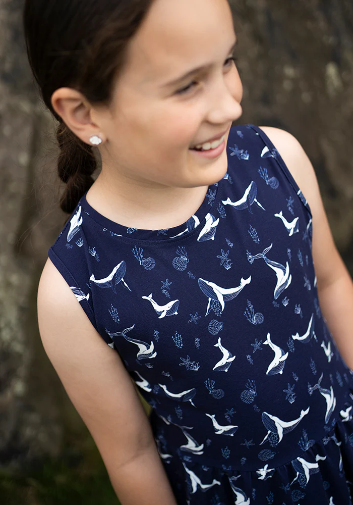 Children's Whale Print Cotton Dress (Shaela) - Image 4