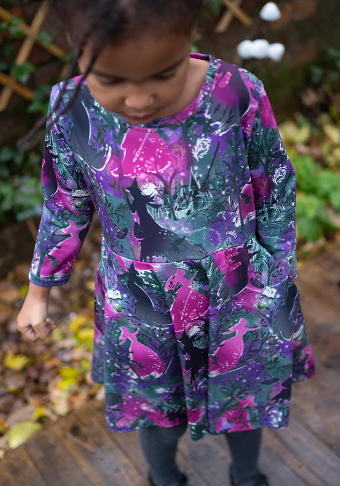 Children's Witches Print Dress (Aubriella) - Image 3