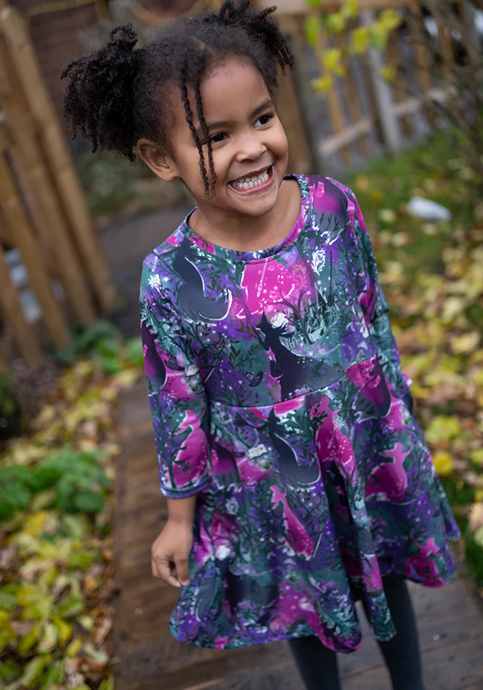 Children's Witches Print Dress (Aubriella) - Image 4