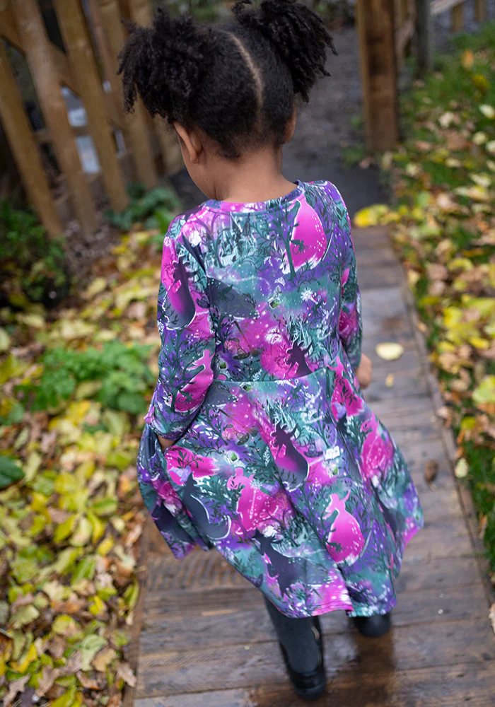 Children's Witches Print Dress (Aubriella) - Image 5