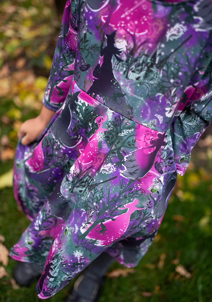 Children's Witches Print Dress (Aubriella) - Image 7