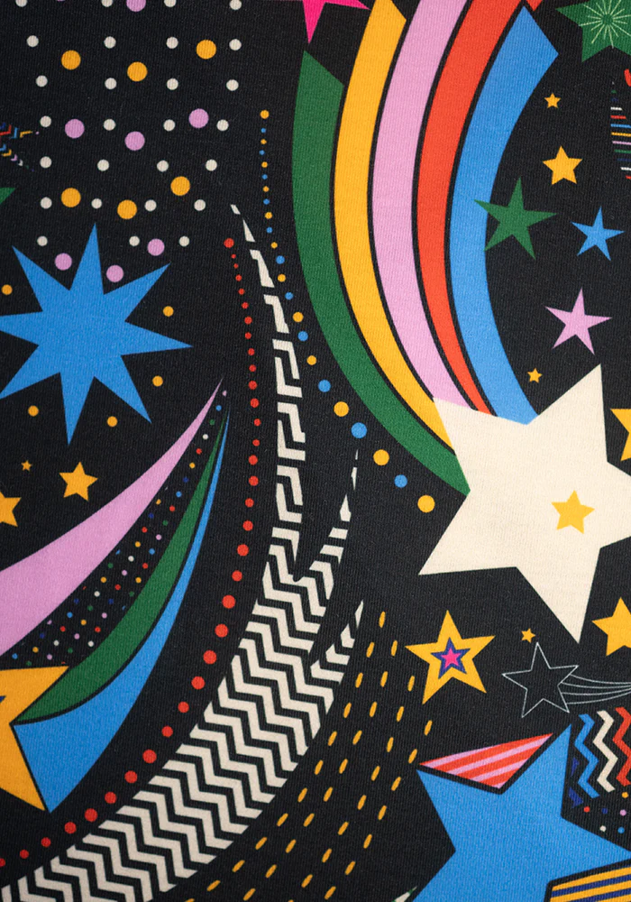 Cindie Shooting Stars Print Midi Dress - Image 2